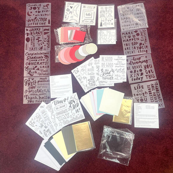 Other - Lot American Kingston Crafts Card Making Kits Stencils Stamps Dies MIXED Sets